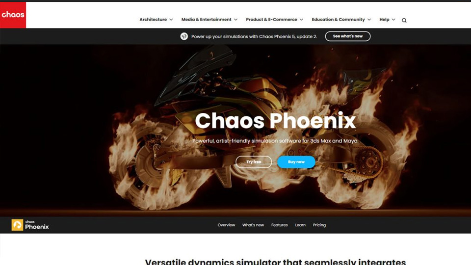 11 plugin tốt nhất cho 3ds Max - Chaos Phoenix